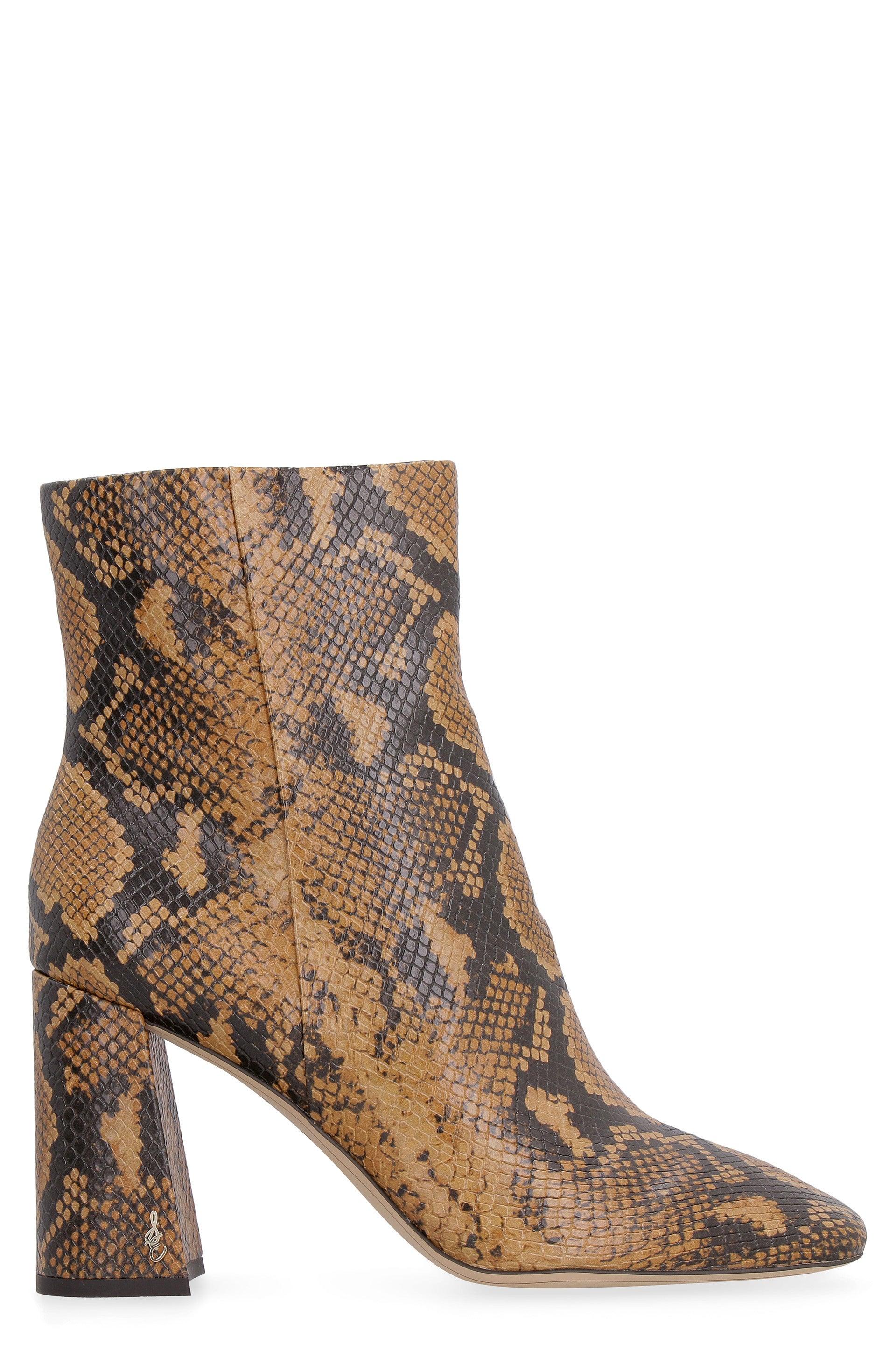 Sam edelman top snakeskin booties
