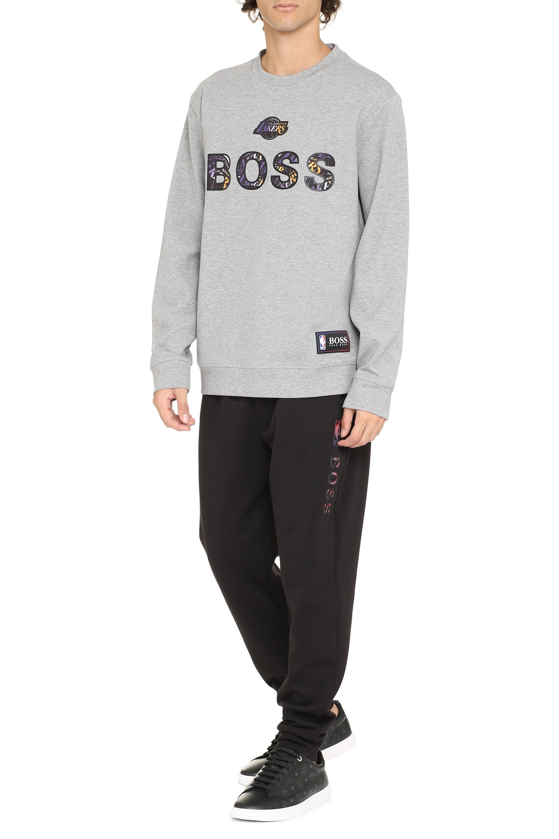 BOSS by HUGO BOSS Nba Los Angeles Lakers Relaxed-fit Sweatshirt in Gray for  Men