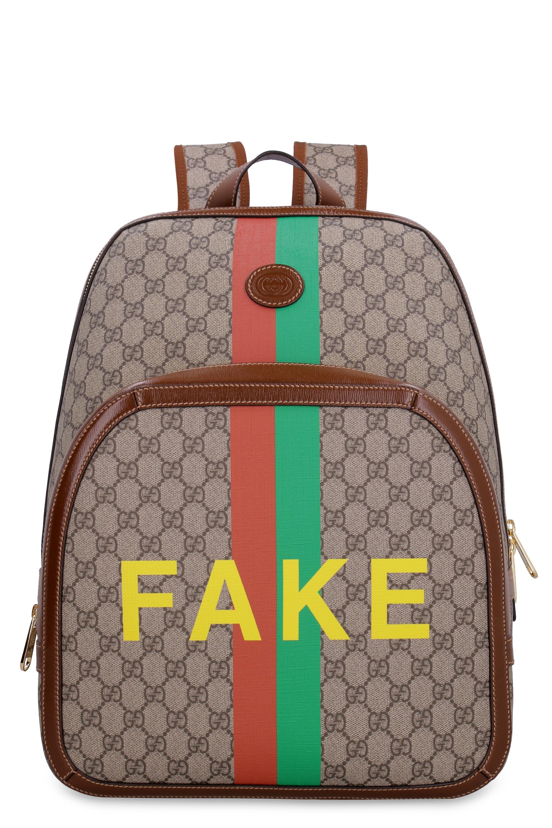 Gucci GG Supreme Fabric Backpack in Natural for Men