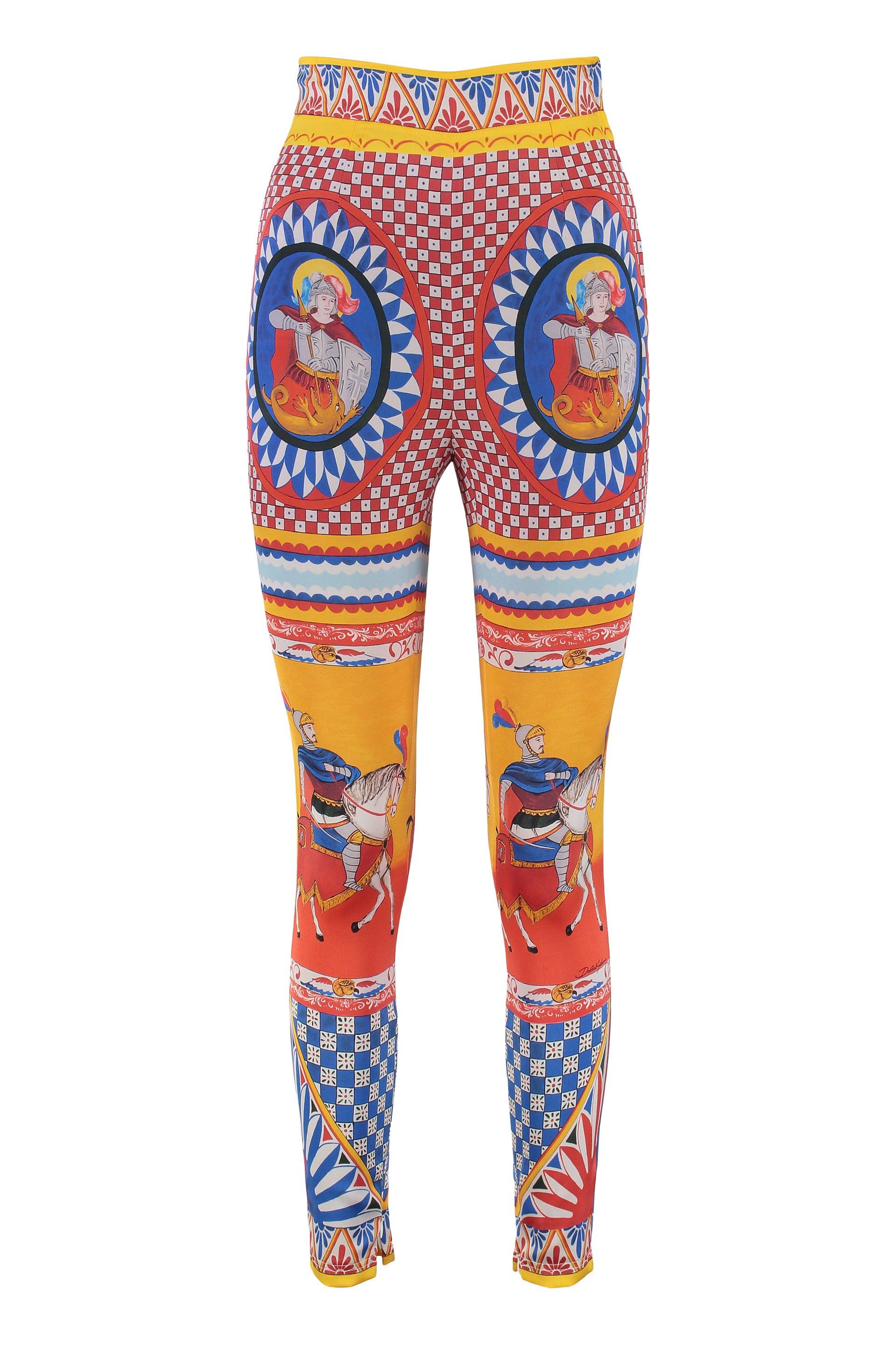 【送料&関税込】Dolce & Gabbana Slim Fit Leggings Dolce&Gabbana Branded Elastic High-Waist Leggings w