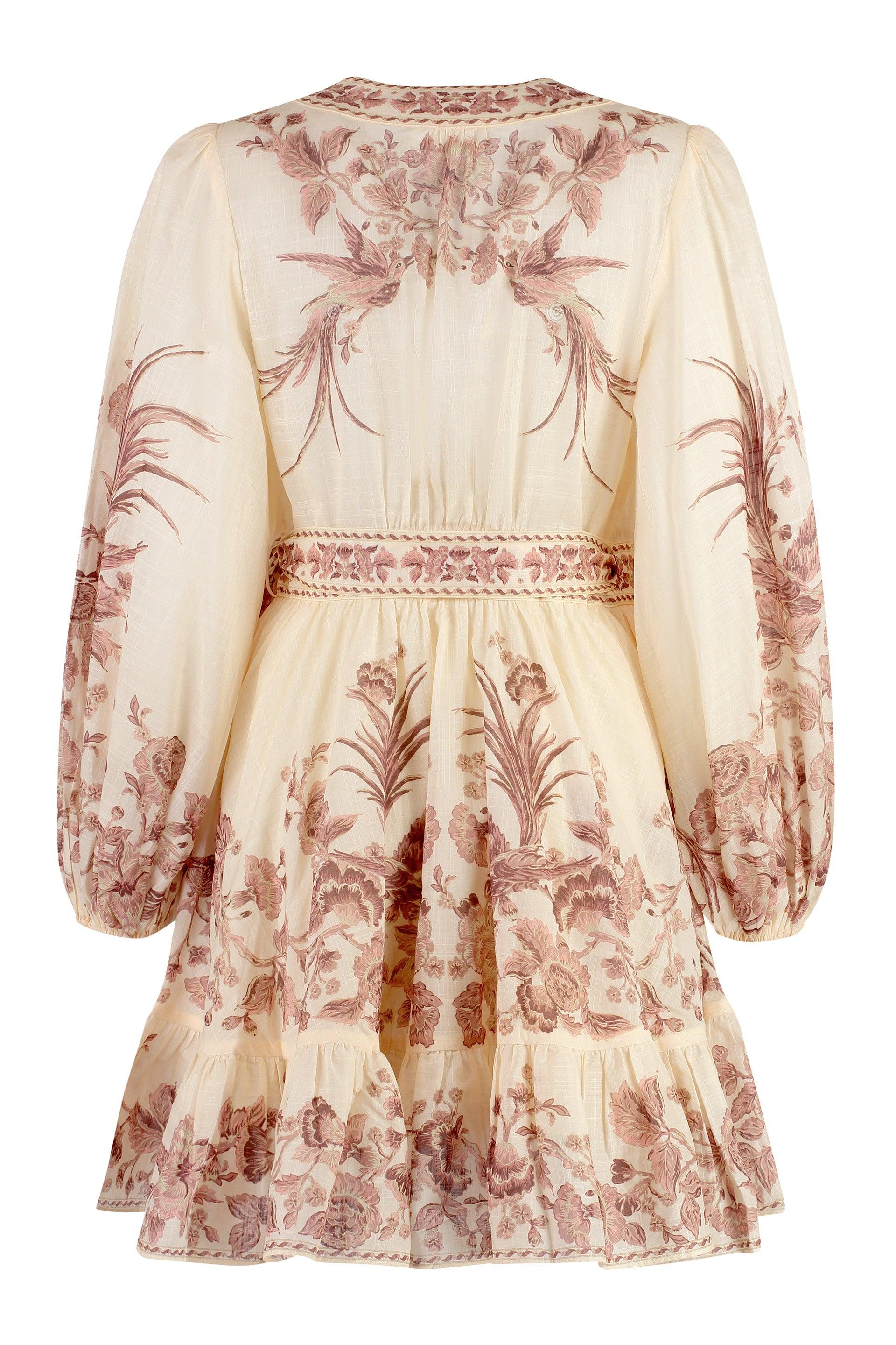 Zimmermann Waverly Wrap-Dress in Pink | Lyst UK