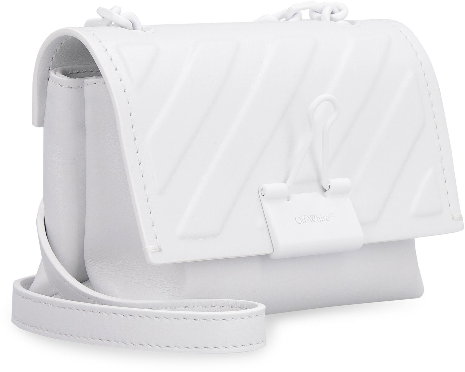 Off-White c/o Virgil Abloh Soft Small Binder Clip Crossbody Bag in White