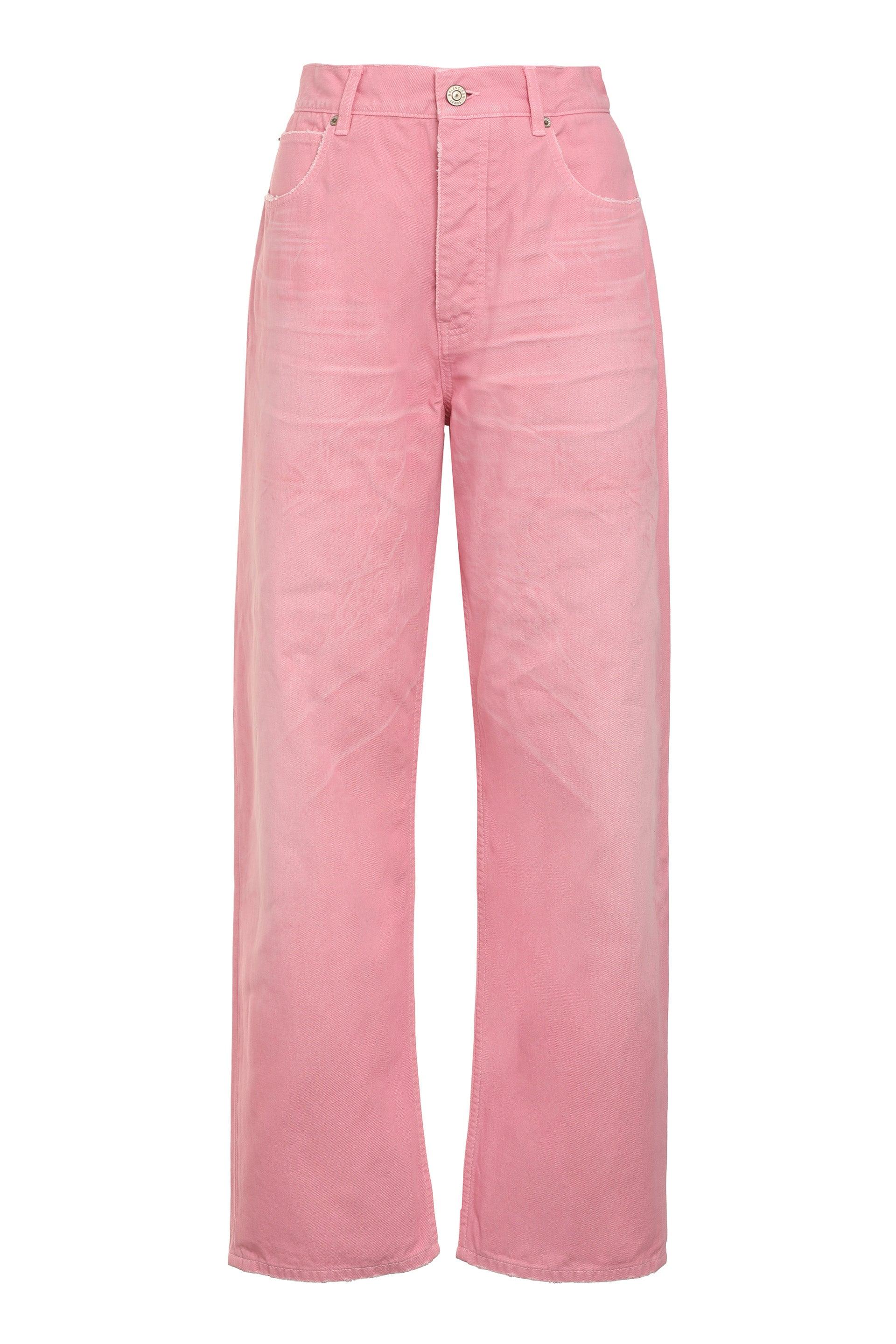 balenciaga-Pink-Wide-Leg-Jeans