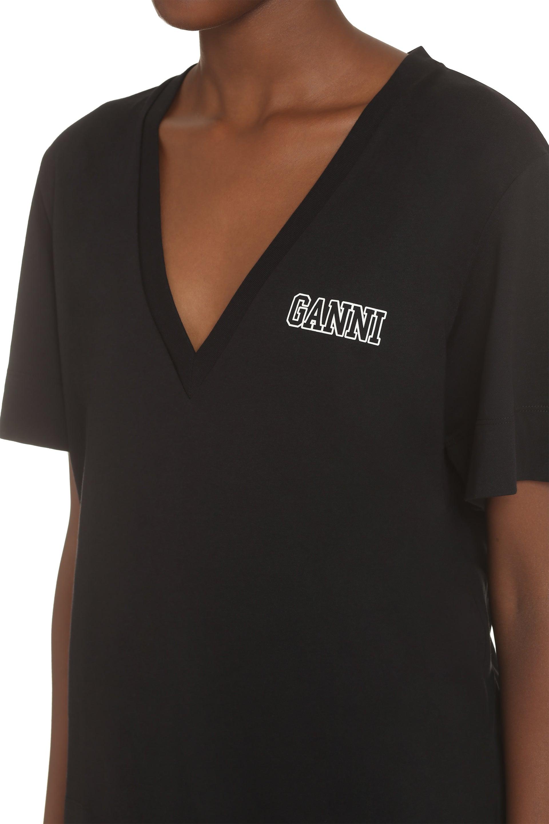 ganni v neck t shirt