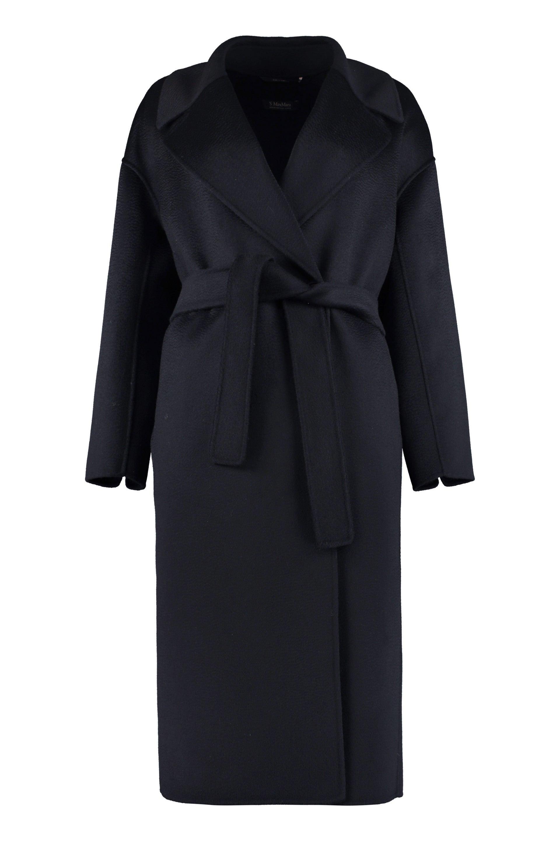 Max Mara Simone Double-breasted Wool And Cashmere Coat in Black | Lyst