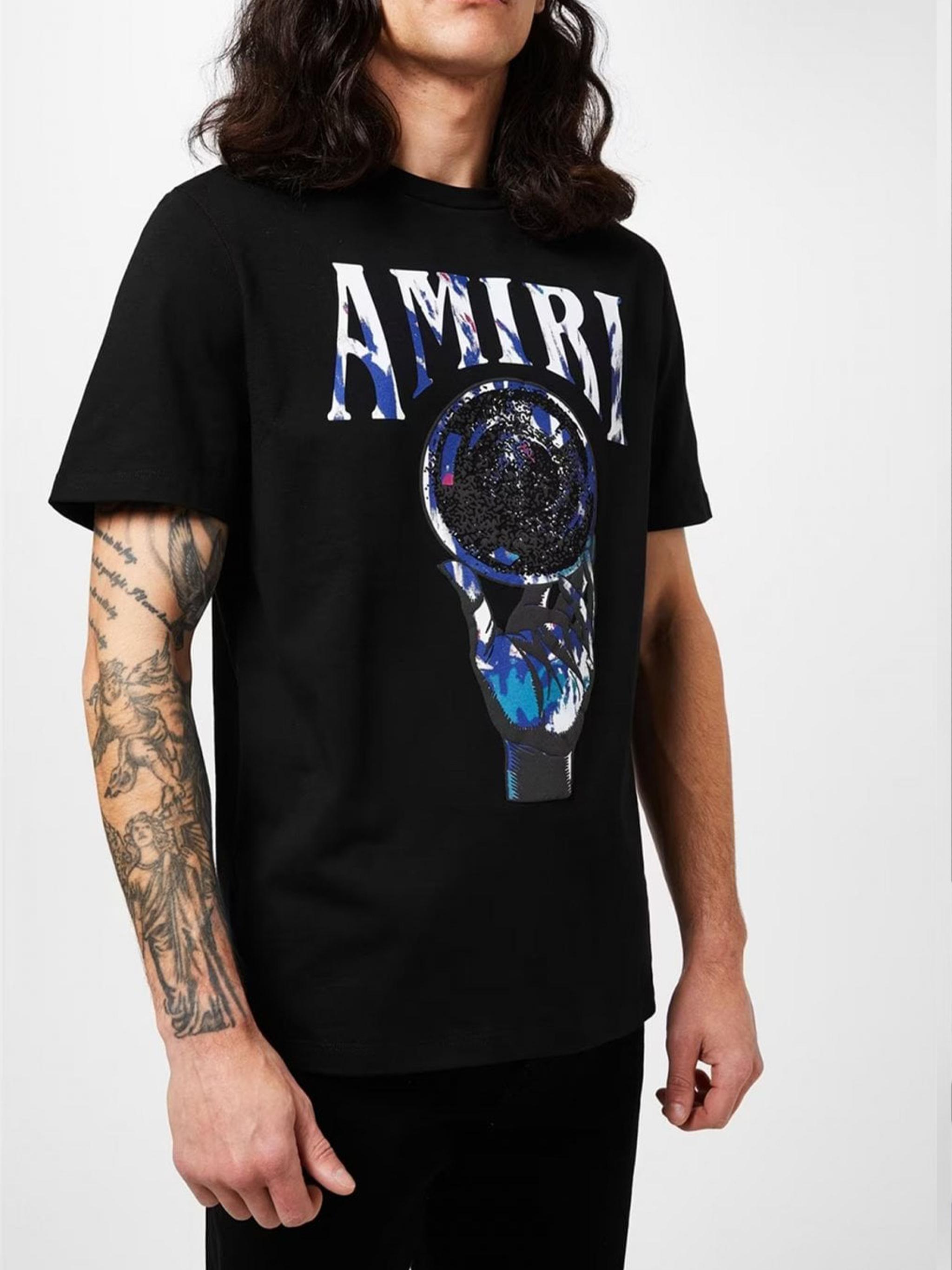 Amiri Crystal Ball タイダイTシャツ ブラック | 幻想的デザイン Amiri Crystal Ball タイダイTシャツ ブラック | 幻想的デザイン