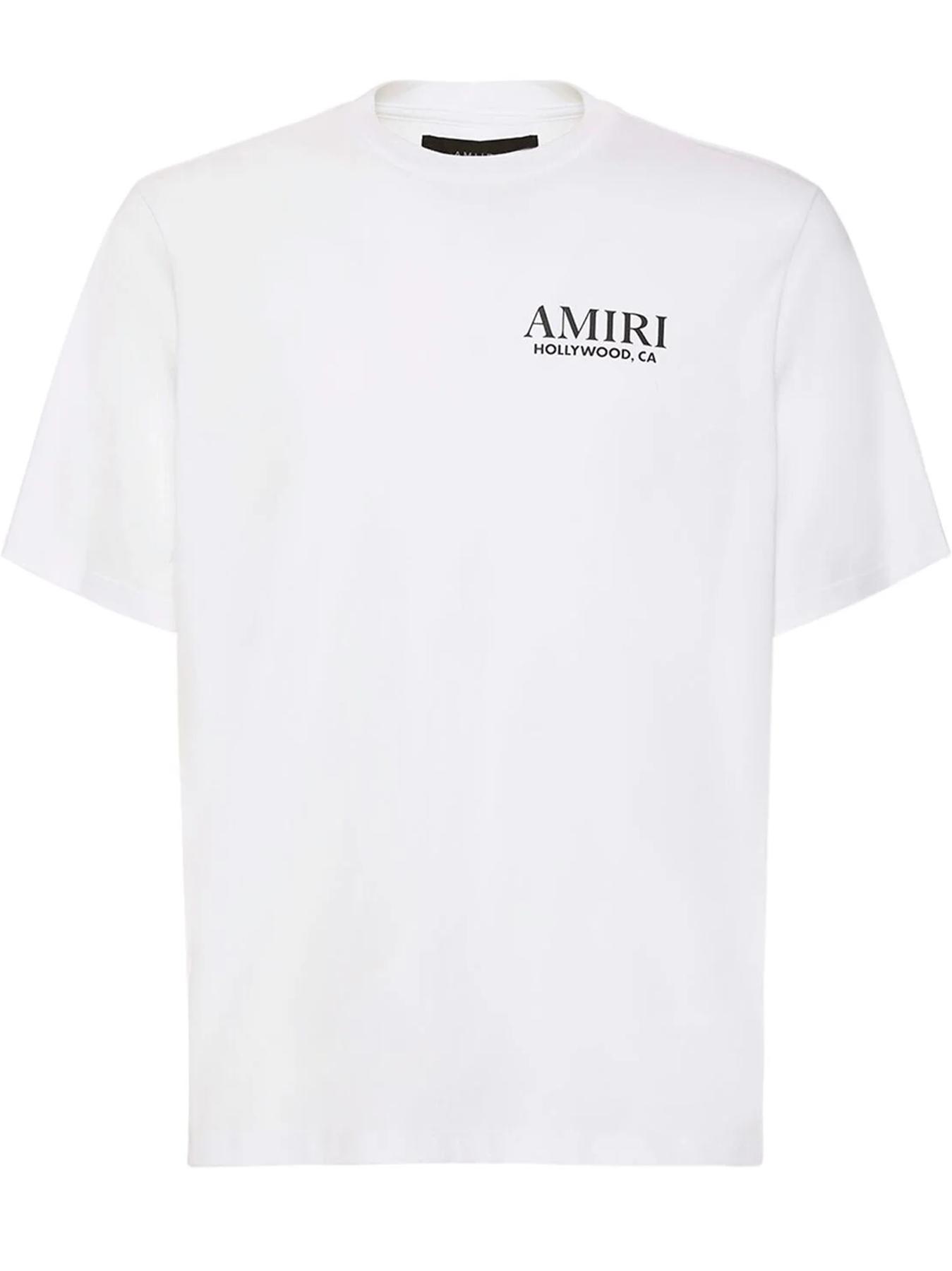 Amiri Hollywood Bones Stacked Logo T-Shirt in White for Men | Lyst