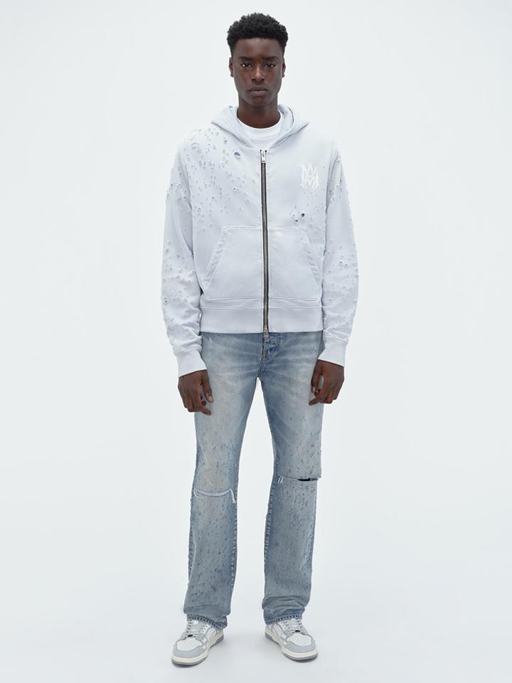 Amiri Washed Ma Shotgun Hoodie in Blue for Men | Lyst UK
