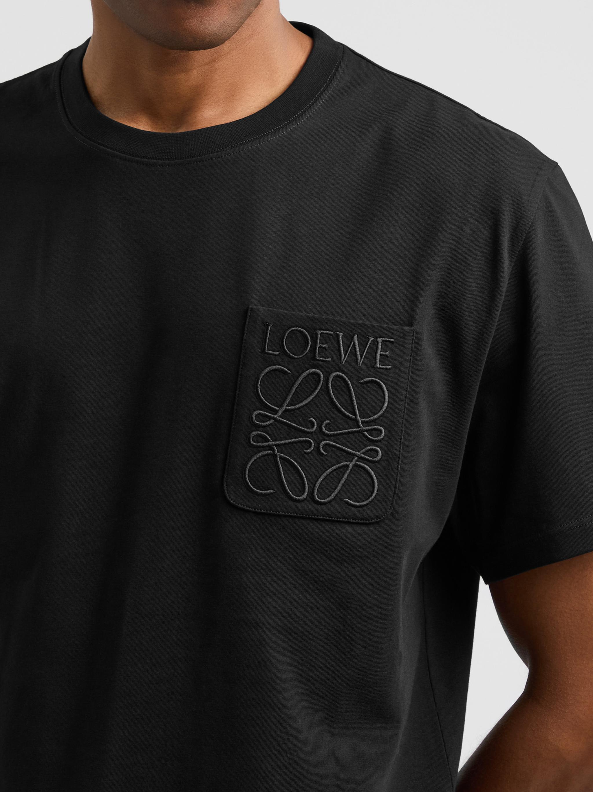 Loewe Embroidered Pocket T-Shirt in Black for Men | Lyst