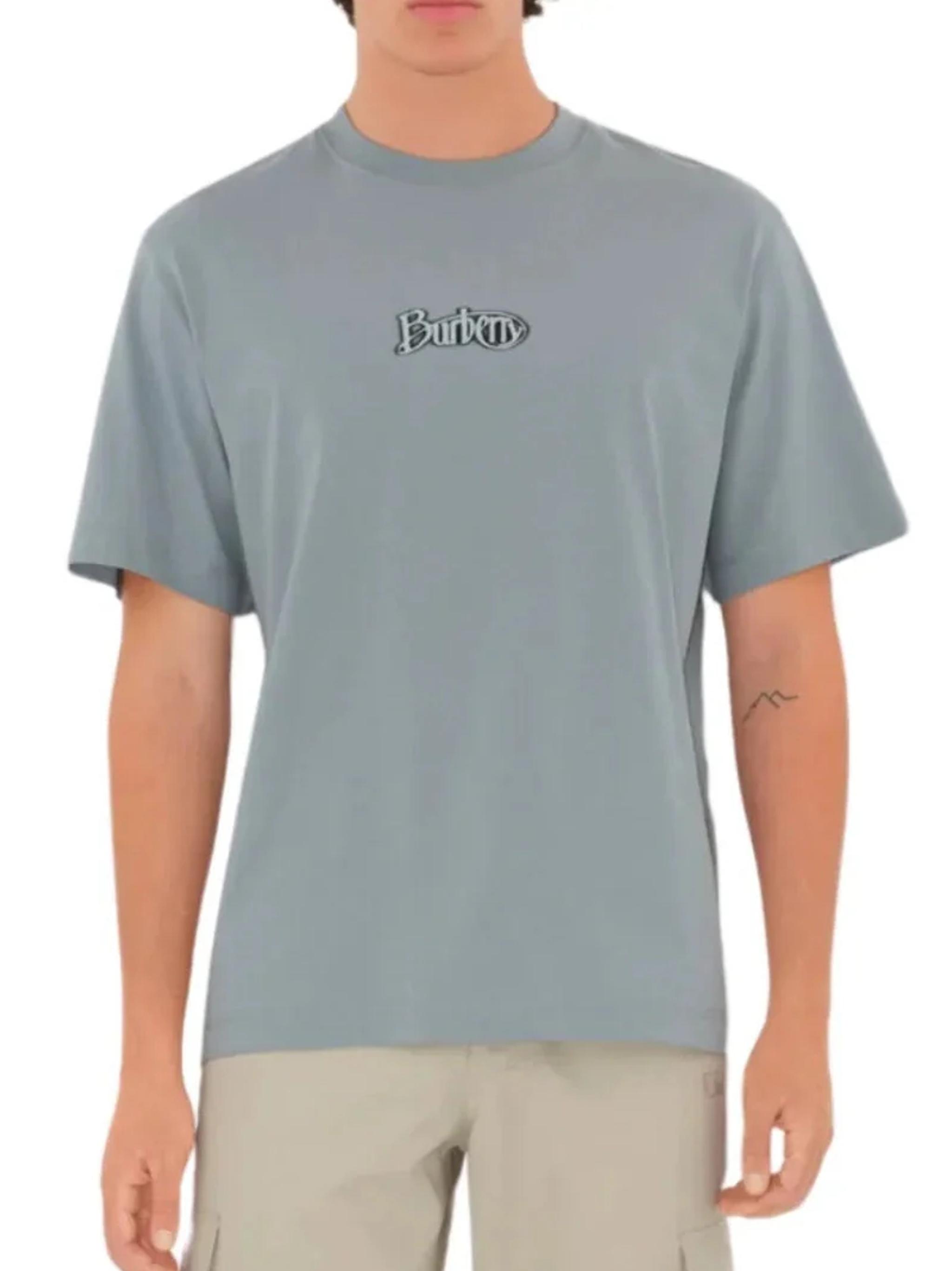 Burberry Signature Logo Gale T-Shirt in Blue for Men | Lyst UK