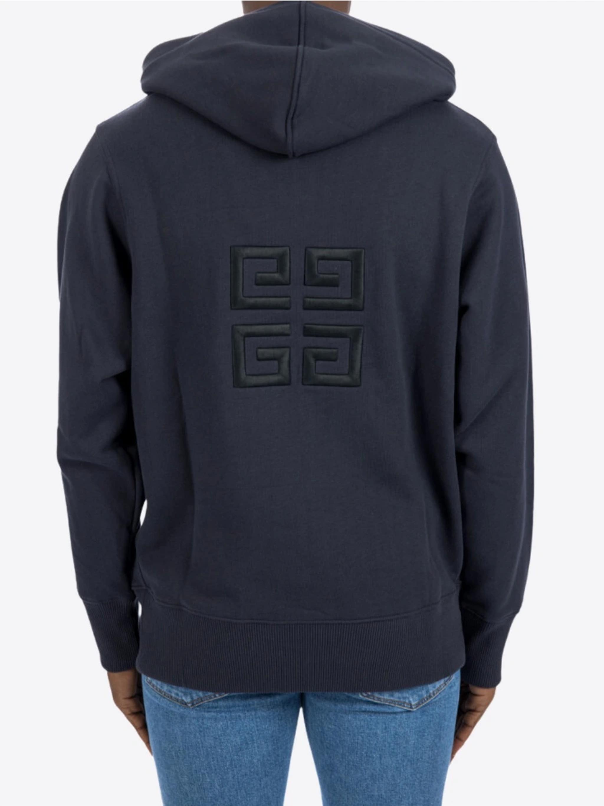 Givenchy 4G Embroidered Logo Hoodie in Blue for Men Lyst UK