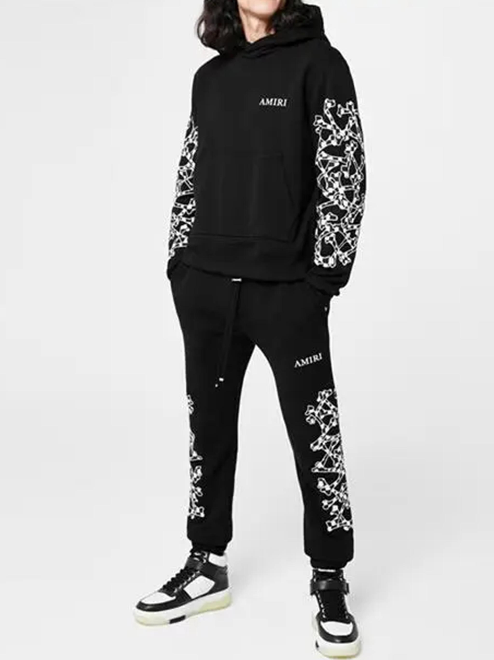 Amiri Checkered Bones Hoodie in Black for Men | Lyst Amiri Checkered Bones Hoodie in Black for Men | Lyst