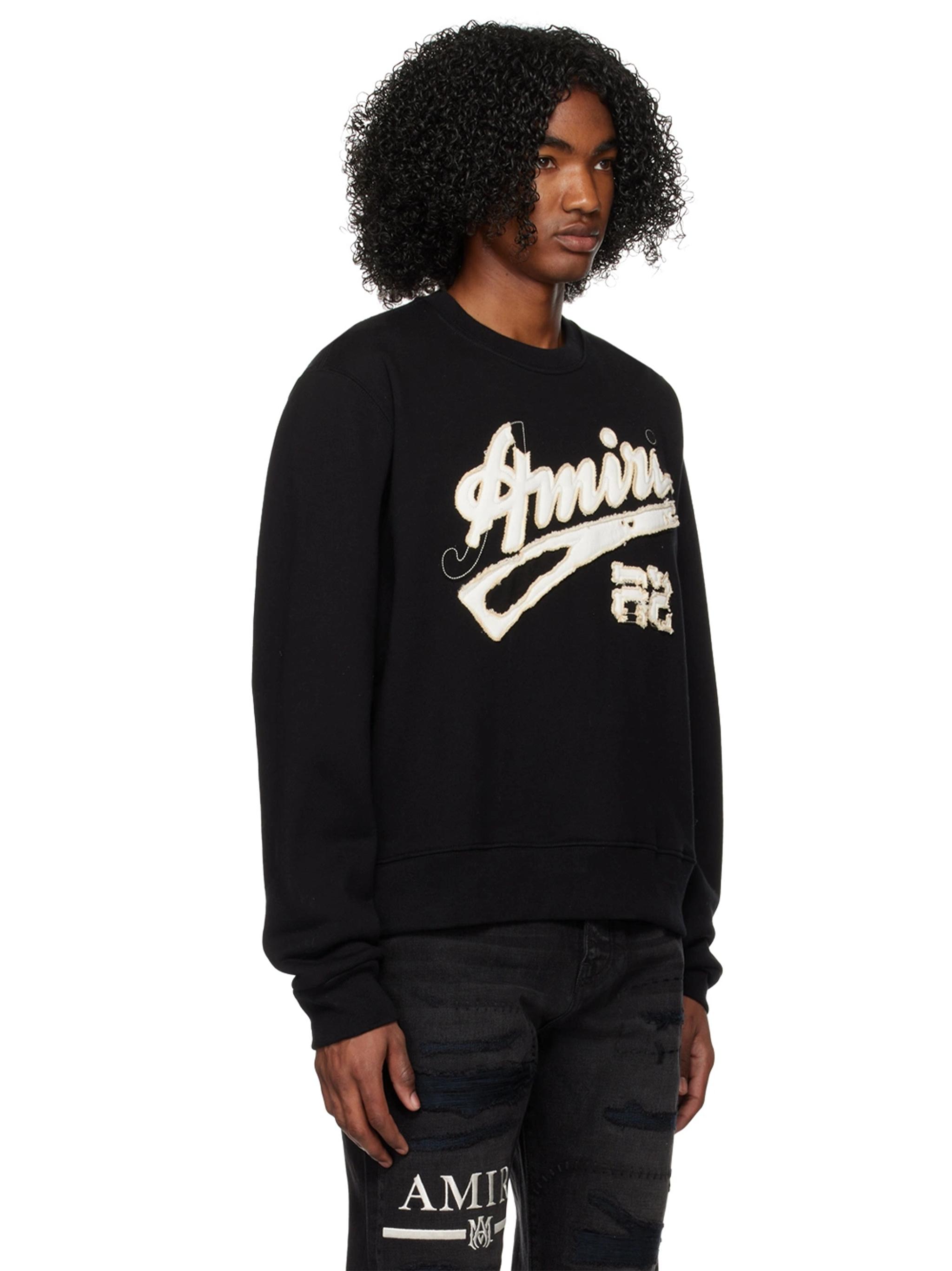 Amiri 22 Logo Embroidered Sweatshirt in Black for Men | Lyst