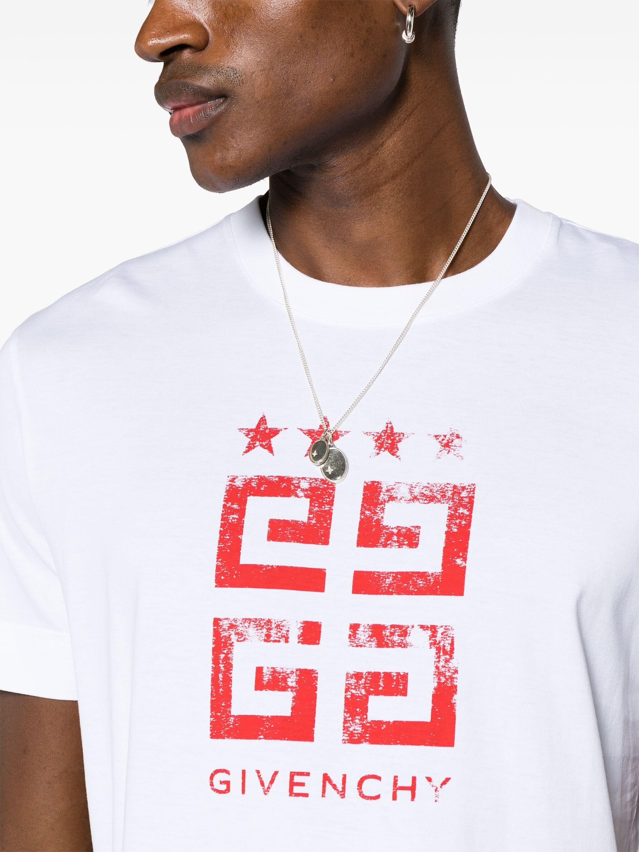 Givenchy 4G Stars T-Shirt in White for Men | Lyst