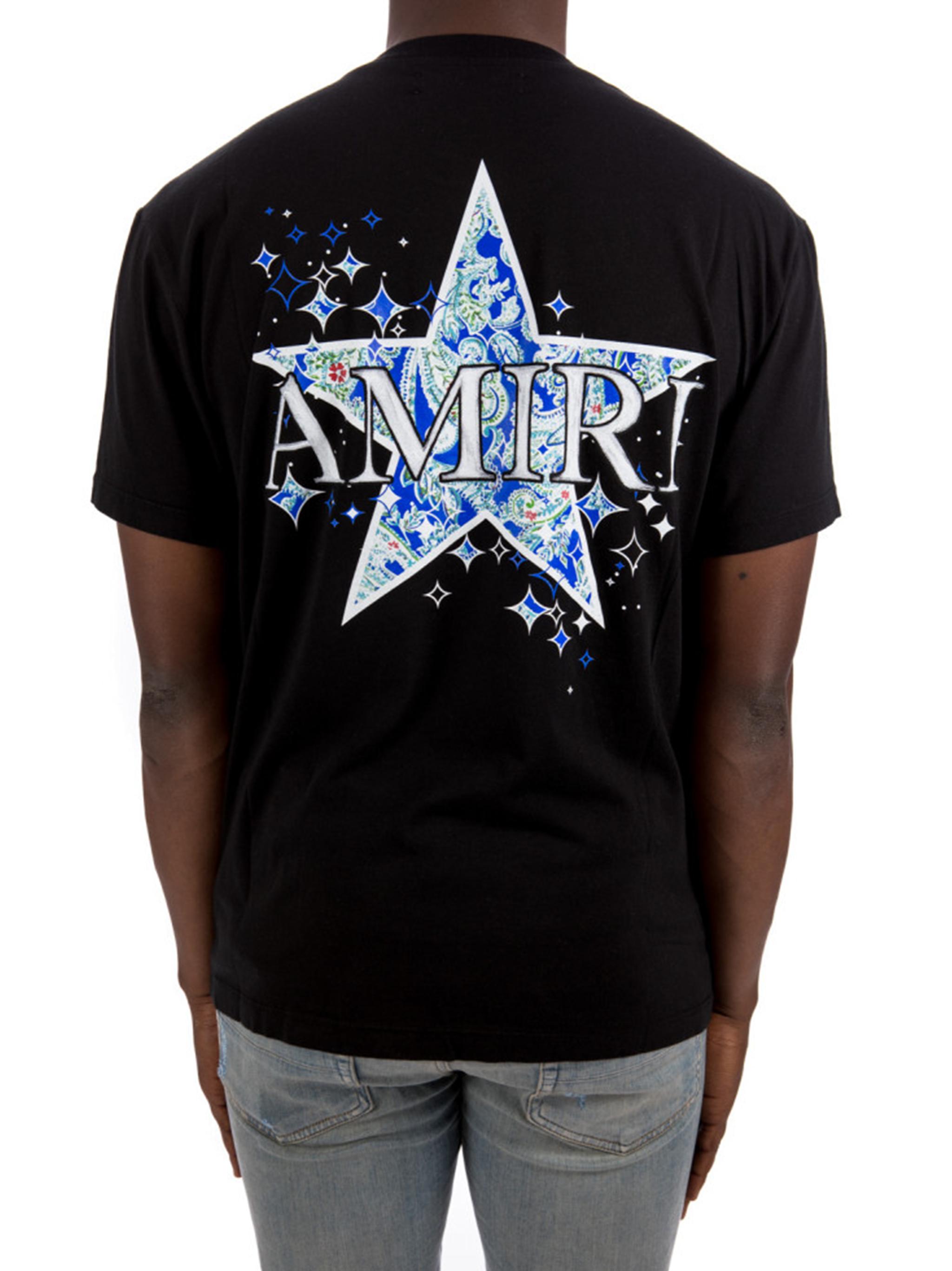 Amiri Paisley Star Printed T-Shirt in Black for Men | Lyst