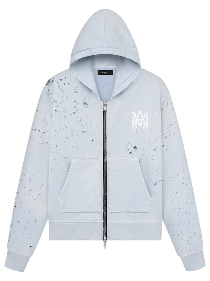 Amiri Washed Ma Shotgun Hoodie in Blue for Men | Lyst
