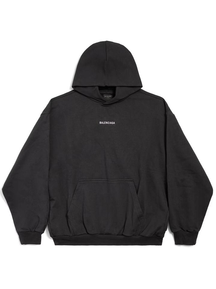 パーカー・フーディ Balenciaga Black Hoodie With Fixed Hood BALENCIAGA - Activewear Hoodie Faded Black – Anrosa Store