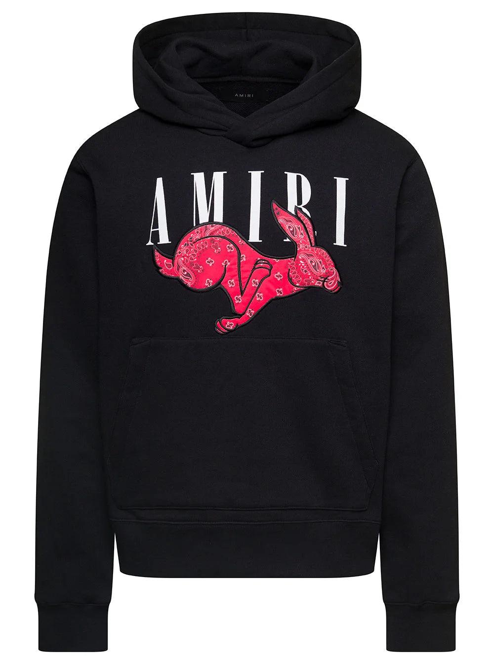 AMIRI☆Bandana フーディー Amiri Bandana Bleach All Over Hoodie in Black | FWRD
