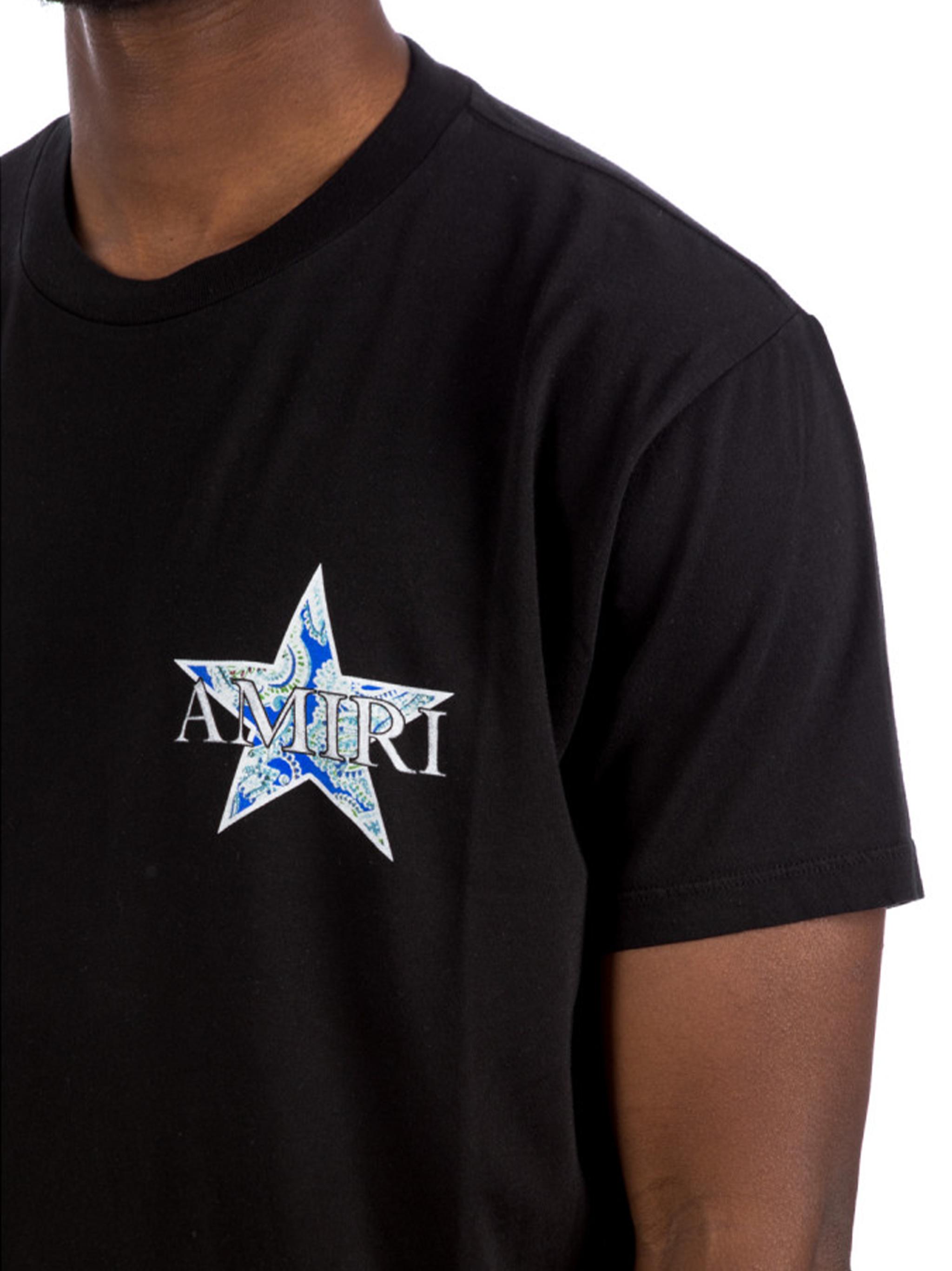 Amiri Paisley Star Printed T-Shirt in Black for Men | Lyst
