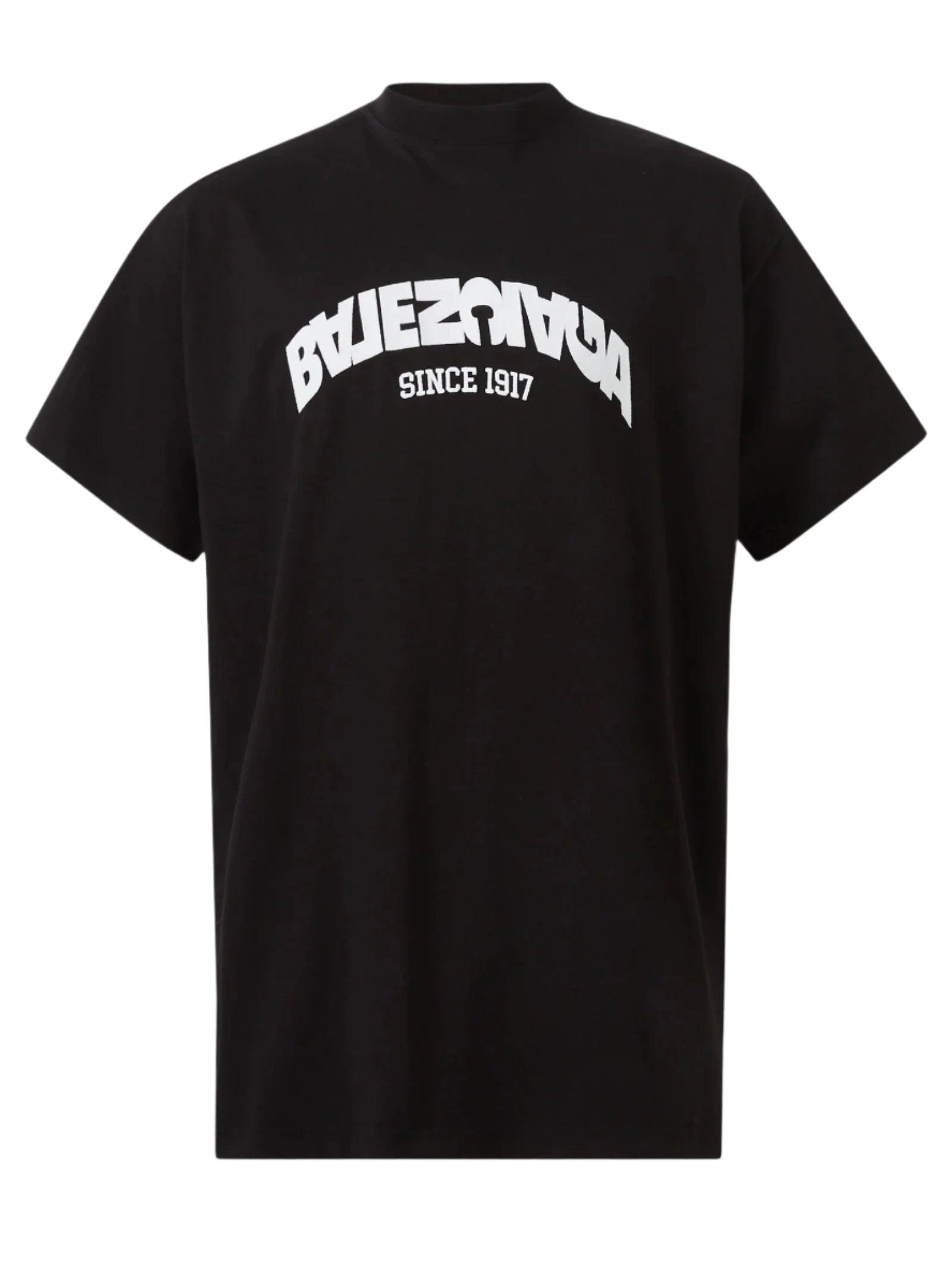 Balenciaga Back Flip Logo T-Shirt in Black for Men | Lyst