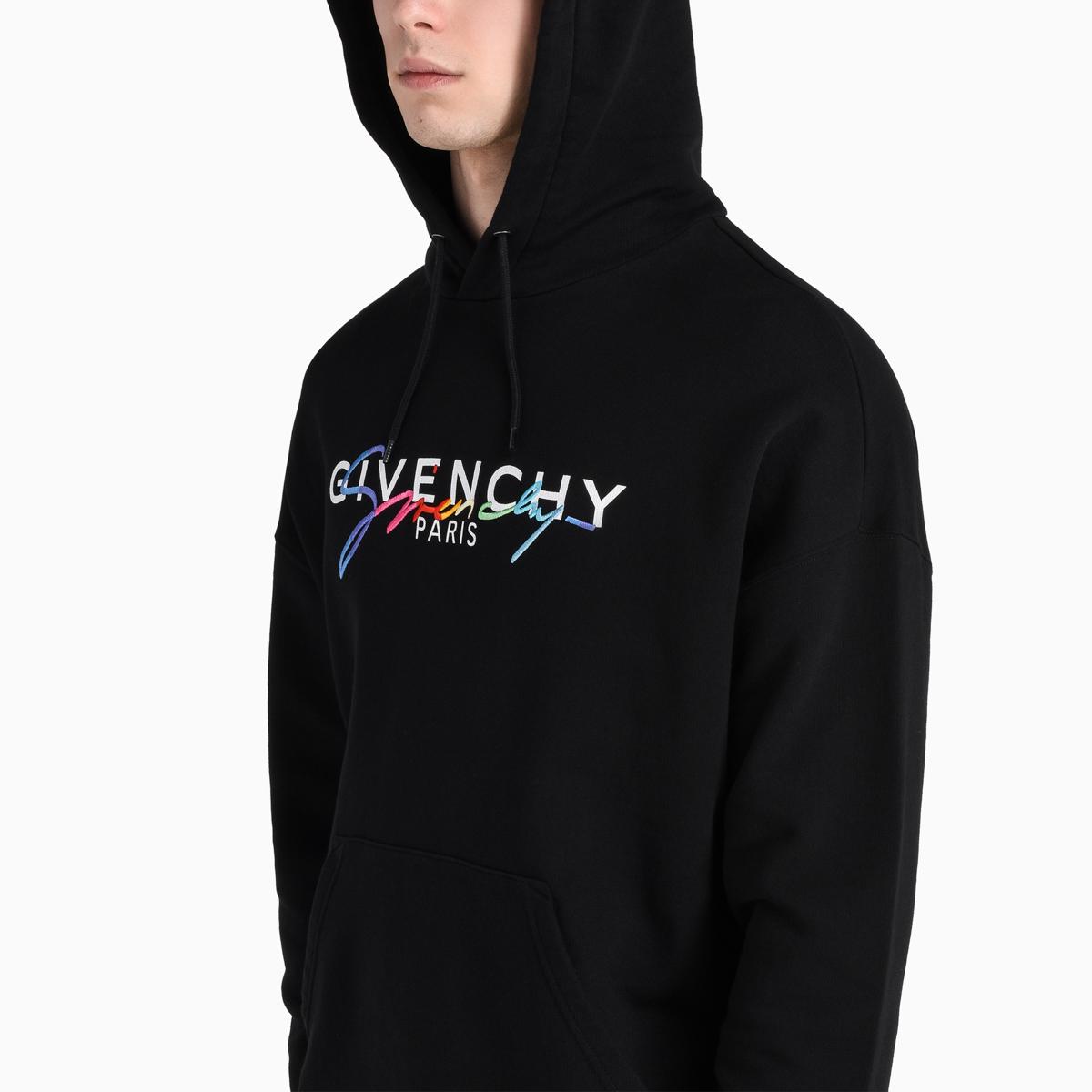 Givenchy Cotton Rainbow Hoodie in Black for Men - Lyst