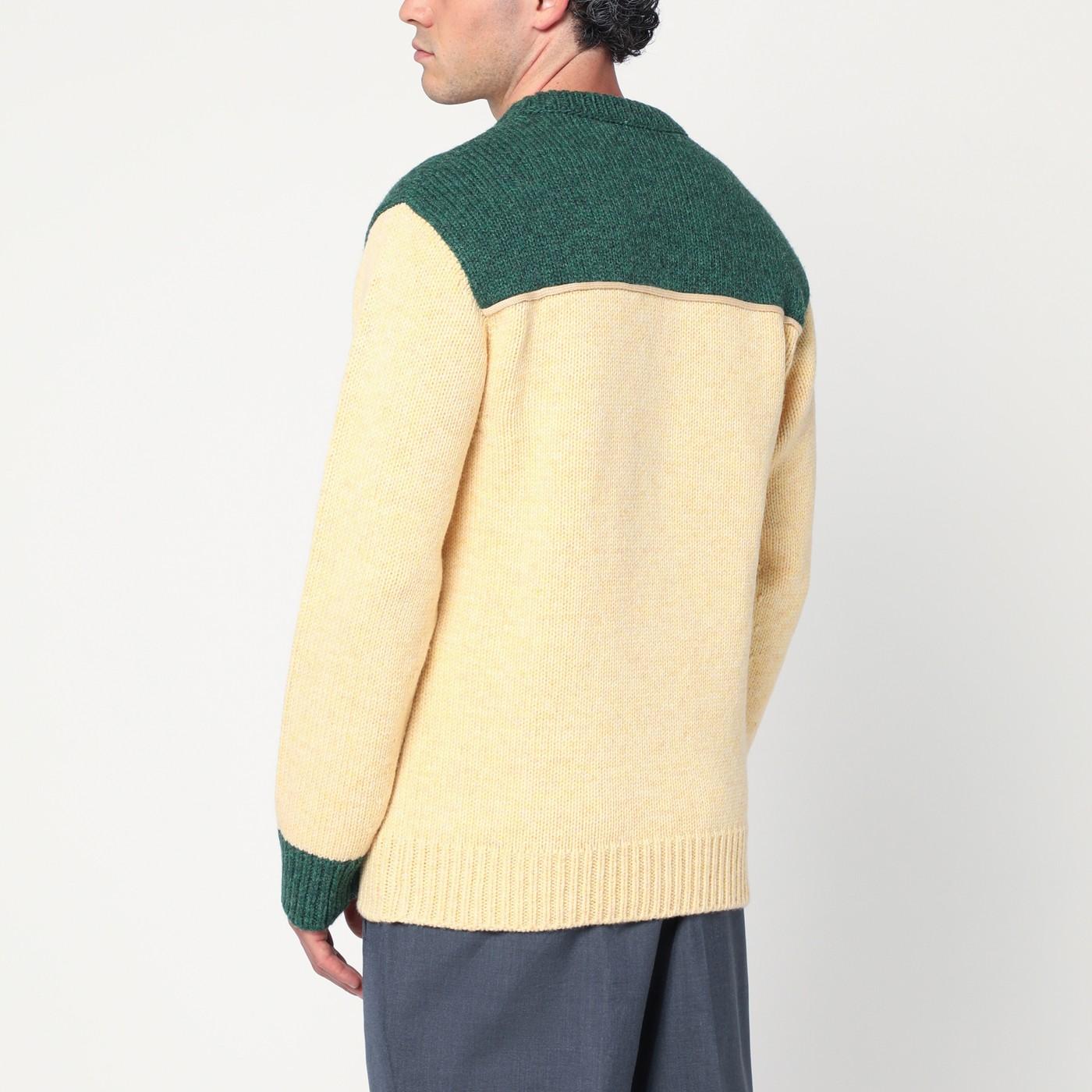 Prada Cream And Emerald Wool Sweater in Green for Men Lyst UK