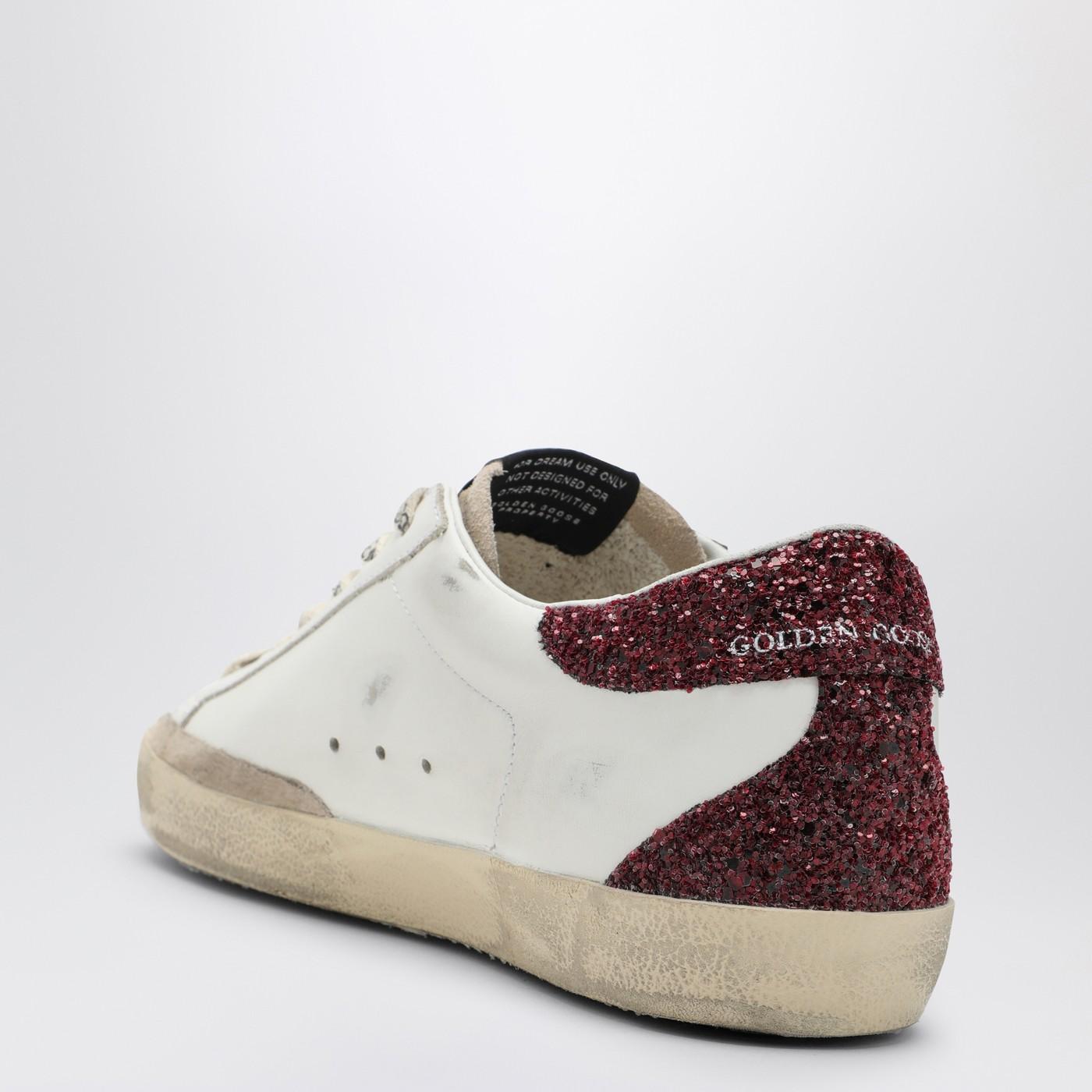 Silver Heel Tab Golden Goose Burgundy Star محلي Super-Star With