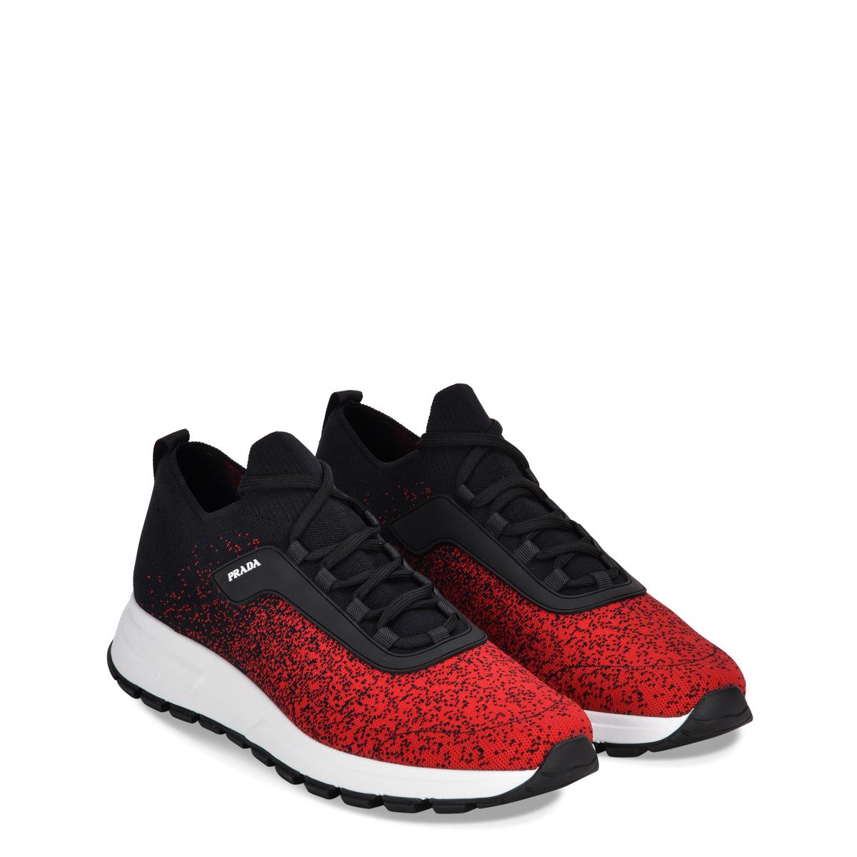 prada linea rossa sneakers black