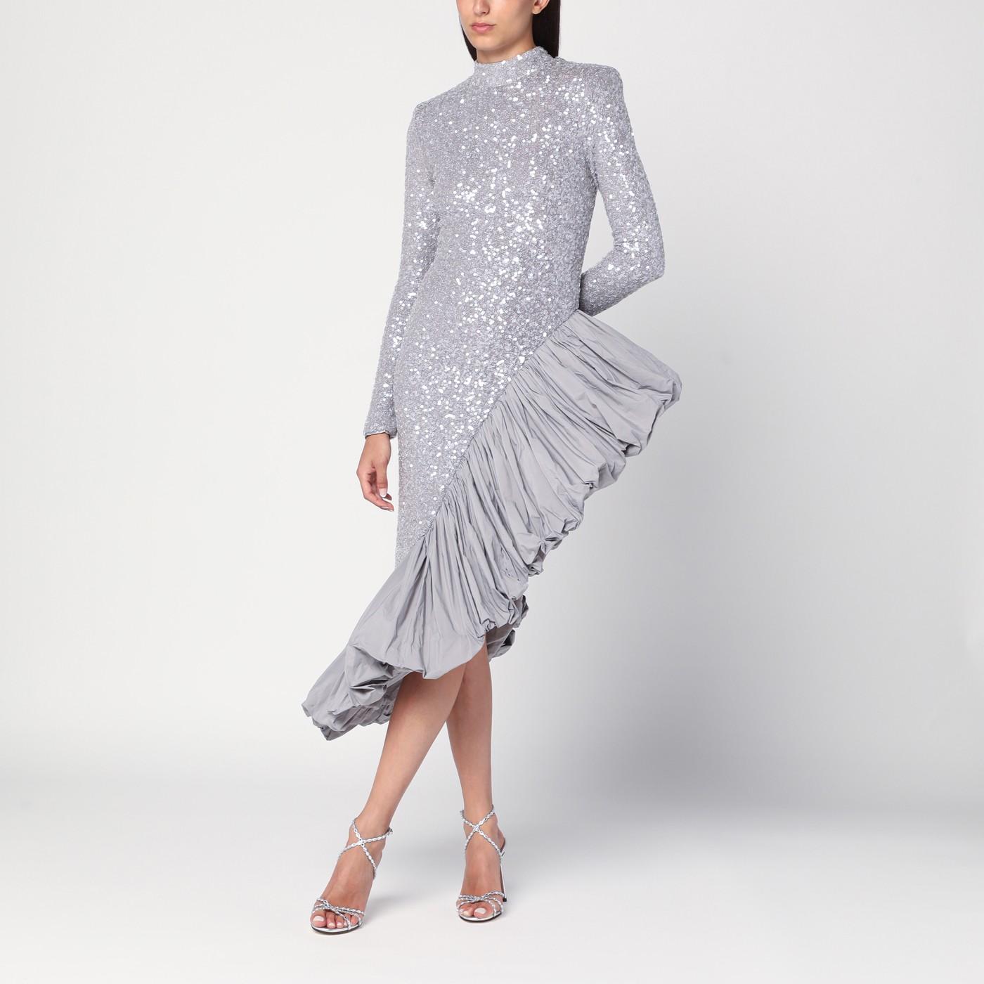 ワンピース Rotate Birger Christensen Asymmetrical Silver Dress ROTATE BIRGER CHRISTENSEN Asymmetrical Dresses for Women | Lyst