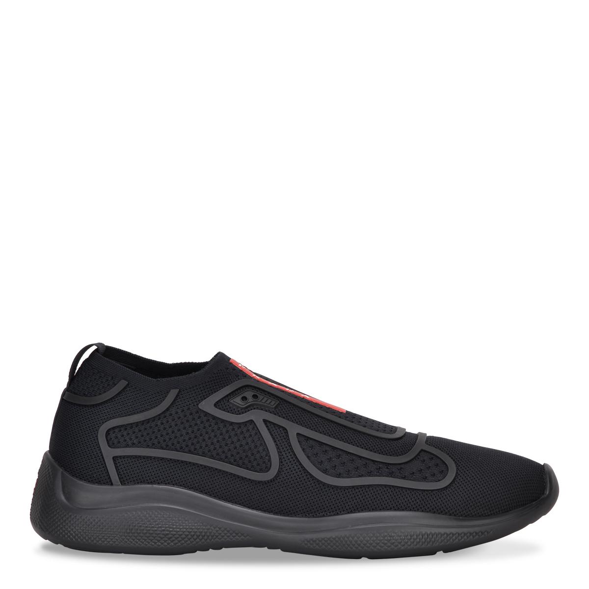 prada linea rossa sneakers black