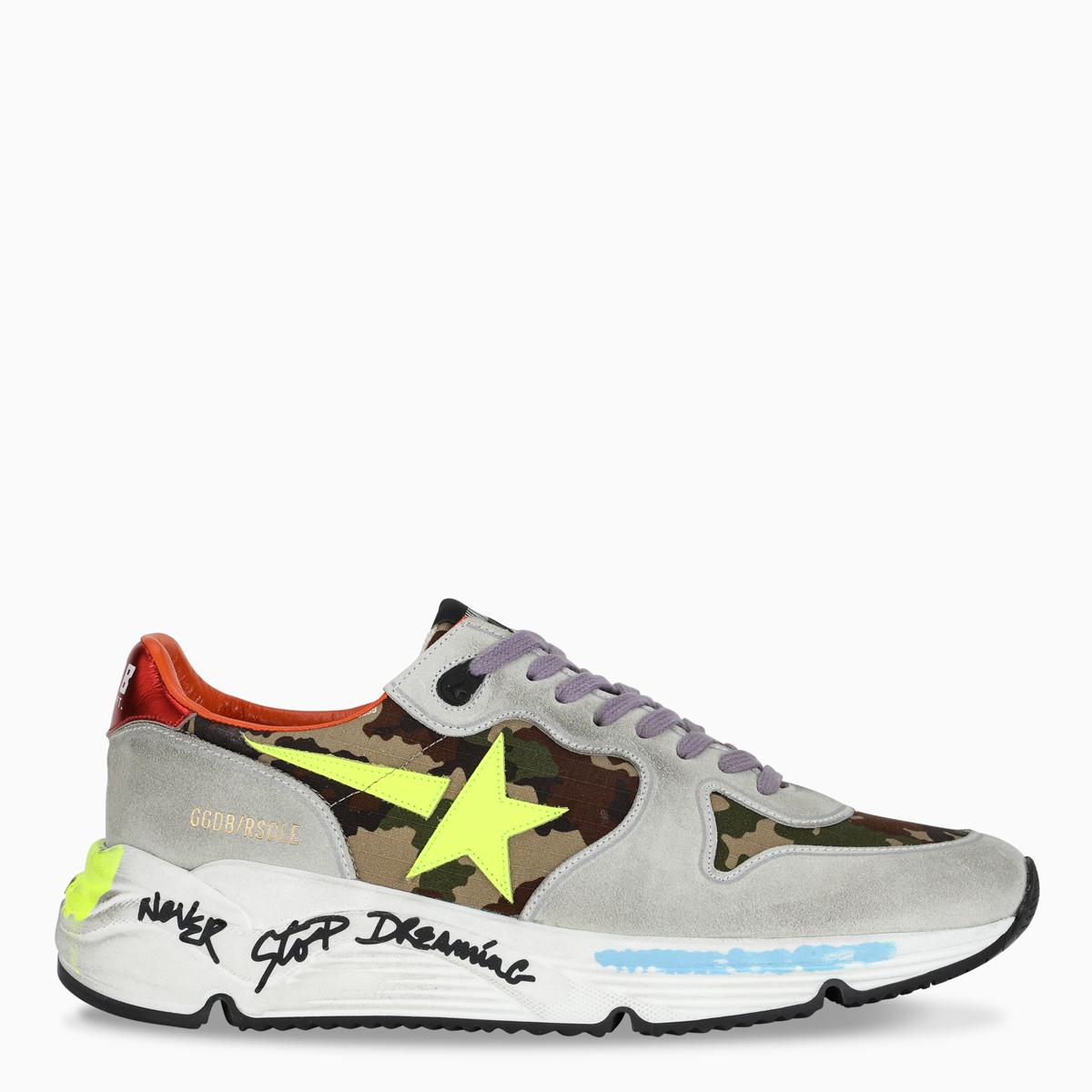 Golden Goose Suede Multicolor Running Sole Sneakers in Green  Camouflage/Ice/Yellow (Green) for Men - Lyst