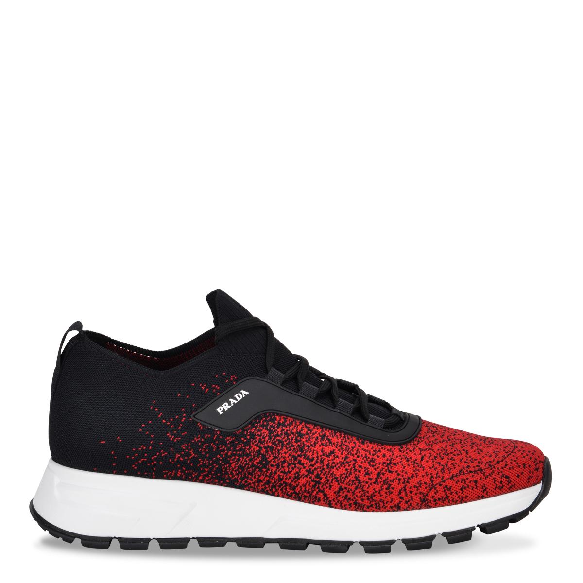 prada linea rossa sneakers black