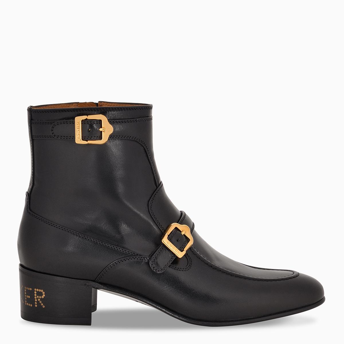Gucci Leather Ebal Buckle Boots in Nero (Black) for Men - Save 47% - Lyst