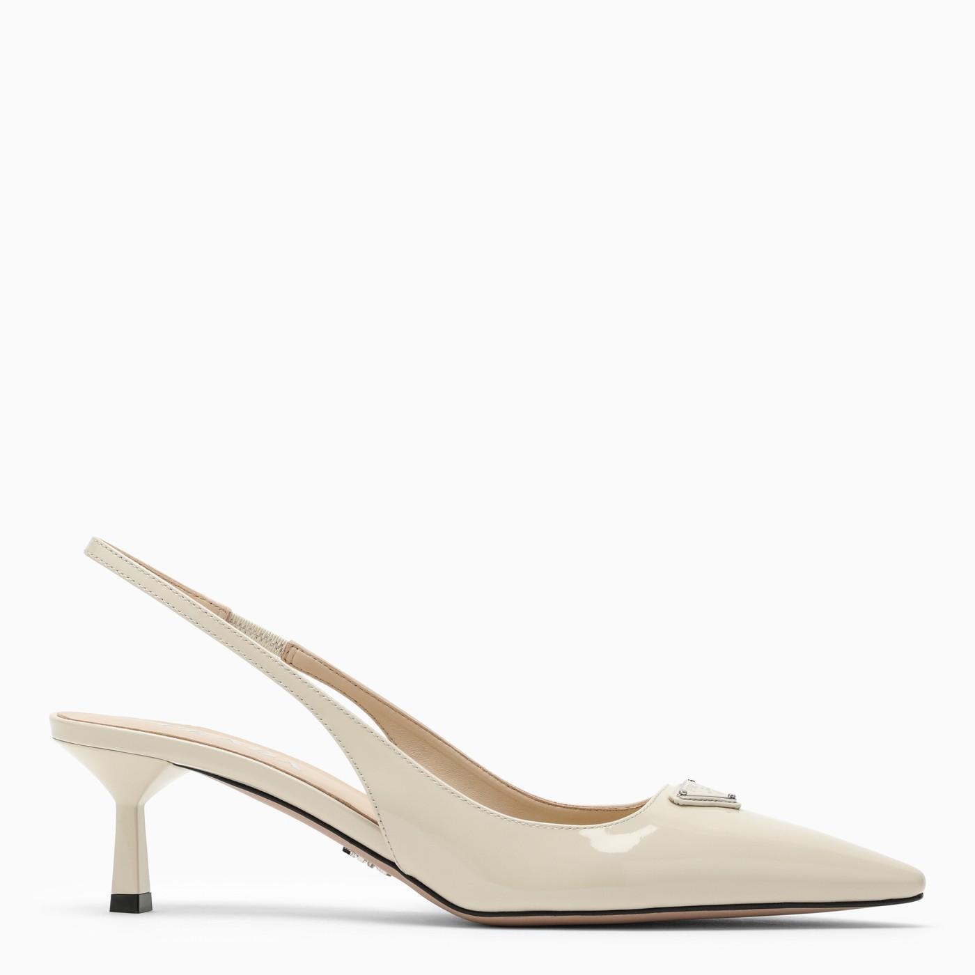 Ivory patent shop leather pumps