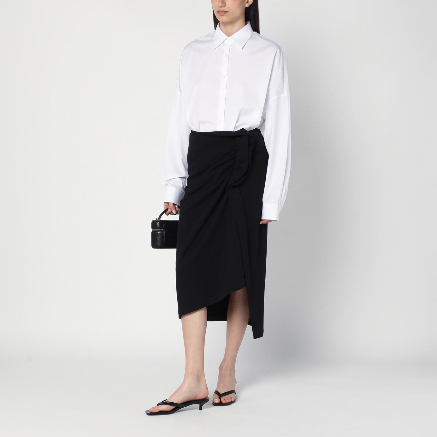 スカート DRIES VAN NOTEN BLACK SKIRT WITH DRAPING Dries Van Noten Black skirt with draping – Lord & Taylor