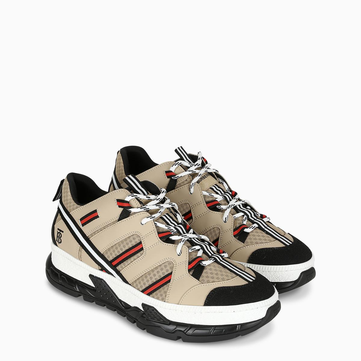 Burberry Leather Union Beige Sneakers in Natural for Men Lyst