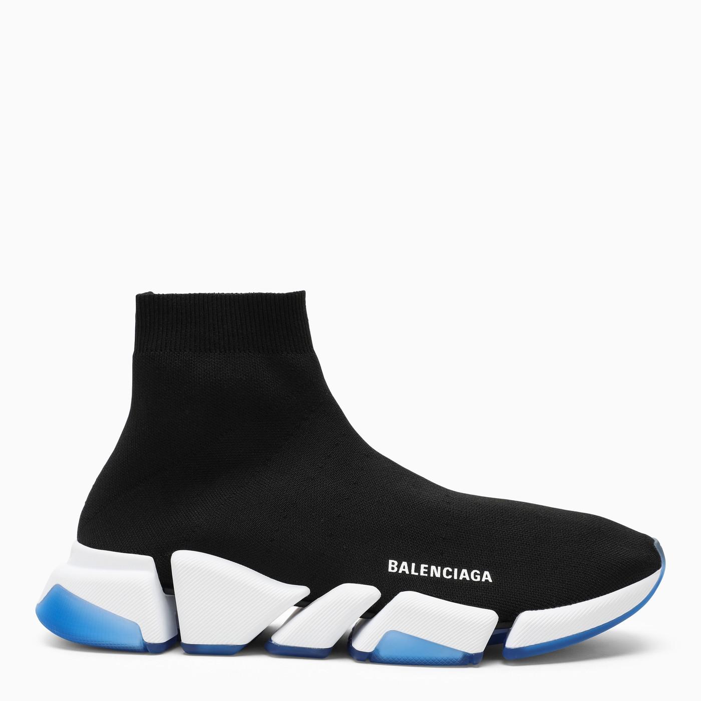 Balenciaga black and white hotsell speed trainer