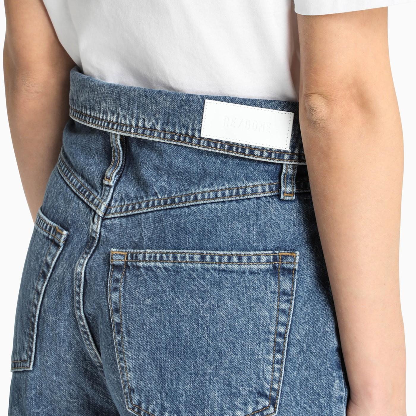 RE/DONE 80s Fold Over Jeans in Blue | Lyst