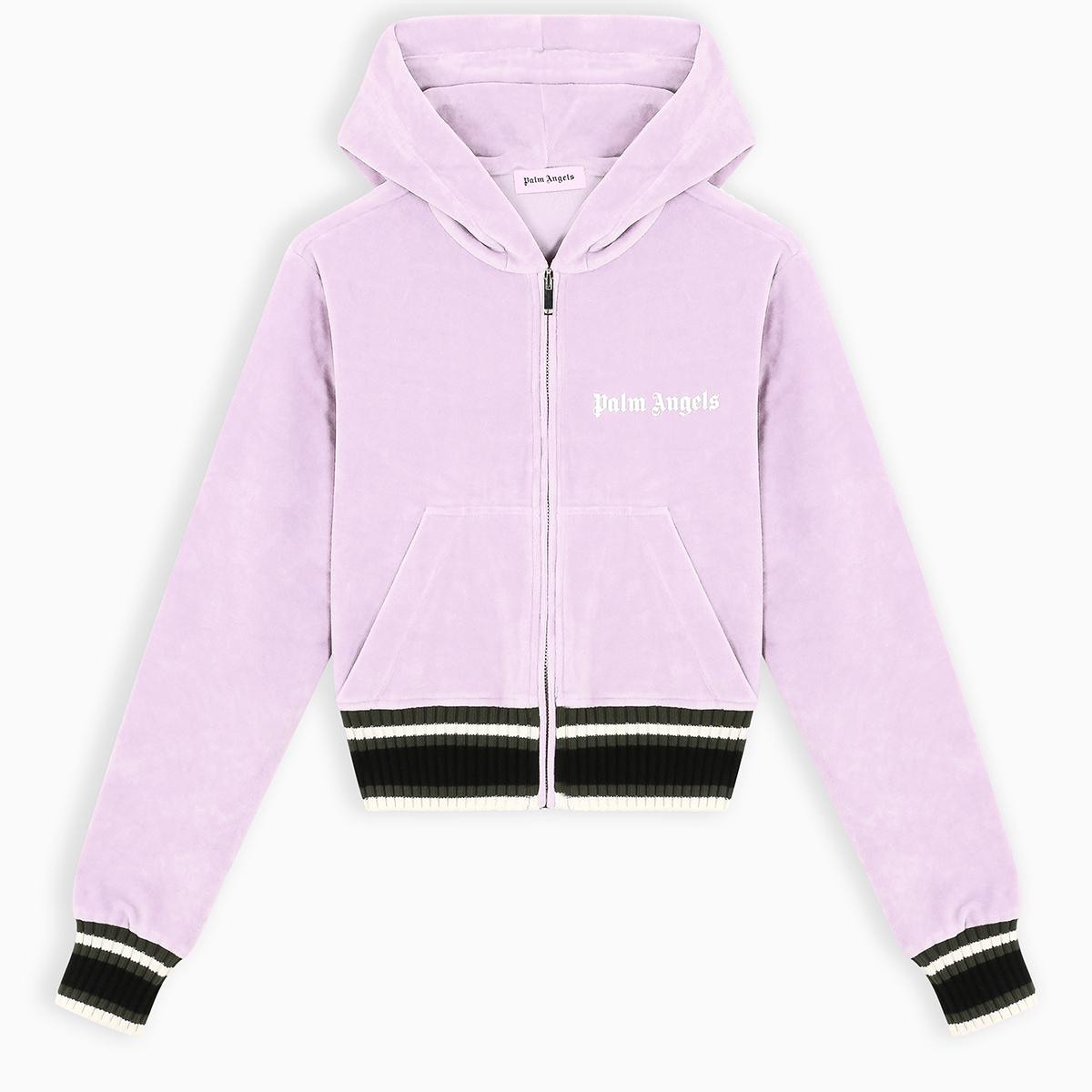 Palm Angels Velvet Lilac Track Jacket in Lilac White (Purple) - Lyst