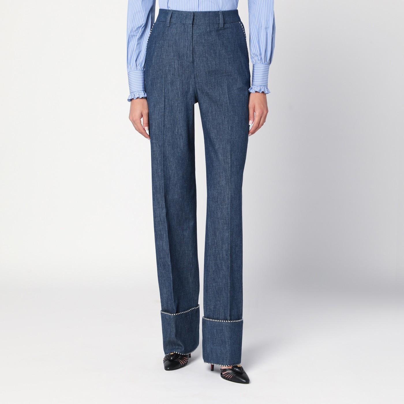 【Valentino】 High-riseウールアンドシルクパンツ Valentino Pants for Women | Online Sale up to 58% off | Lyst