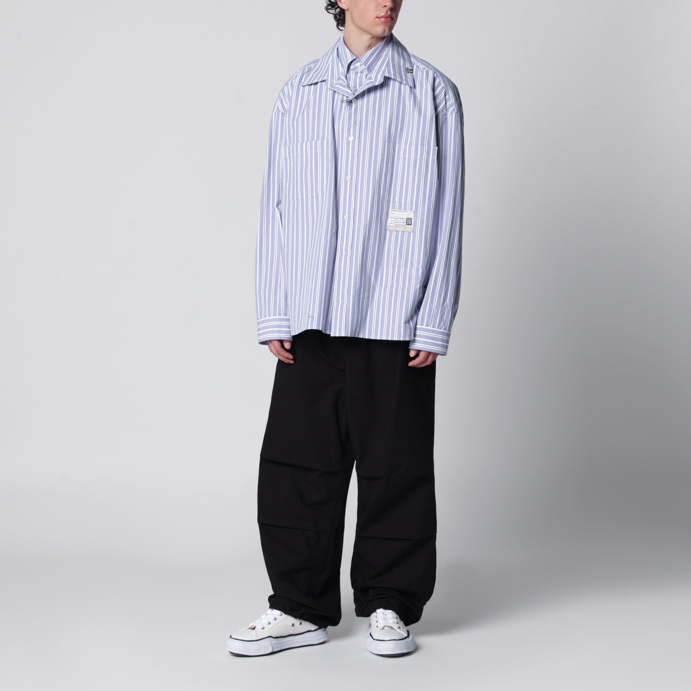 Maison Mihara Yasuhiro Doublelayer Cotton Shirt in Blue for Men | Lyst