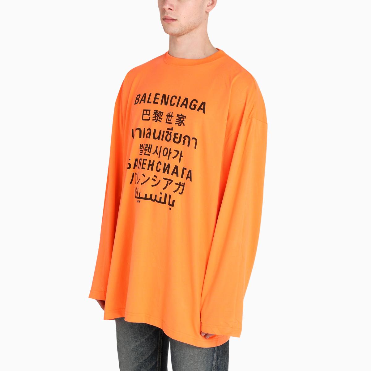 balenciaga orange shirt