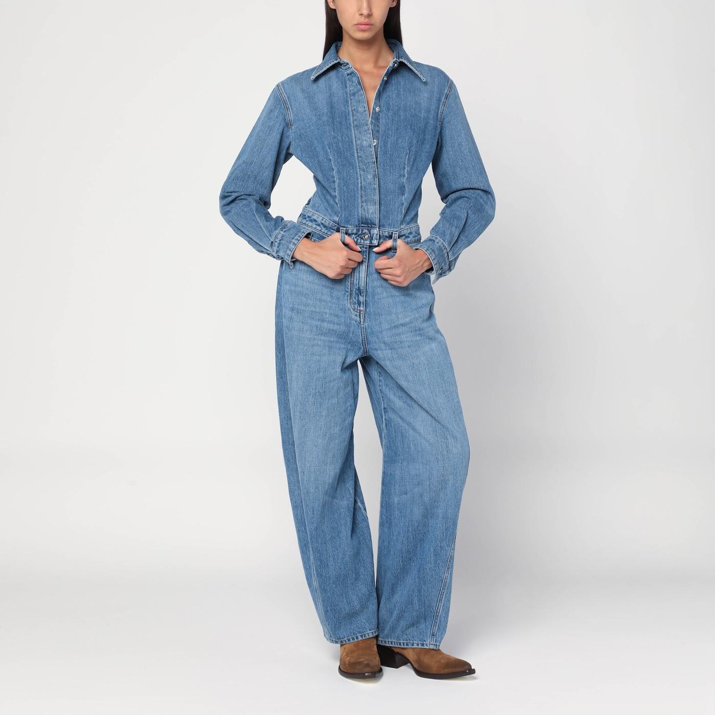 デニム・ジーパン GIVENCHY LIGHT BLUE DENIM JUMPSUIT Givenchy Jumpsuits and rompers for Women | Online Sale up to