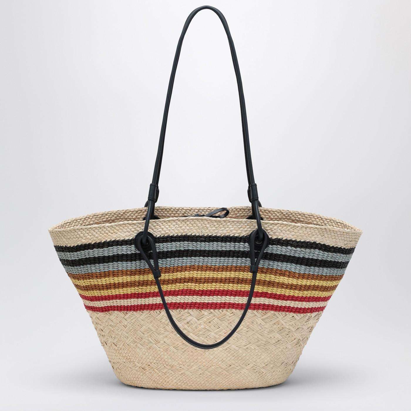 Loewe Large Anagram Basket Bag In Iraca Palm And Leather in