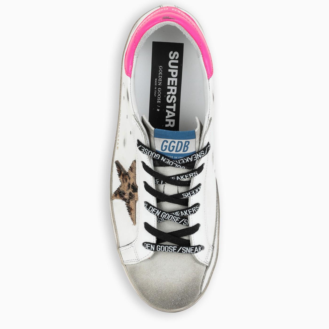 Golden Goose White/pink/leopard Superstar Sneakers | Lyst