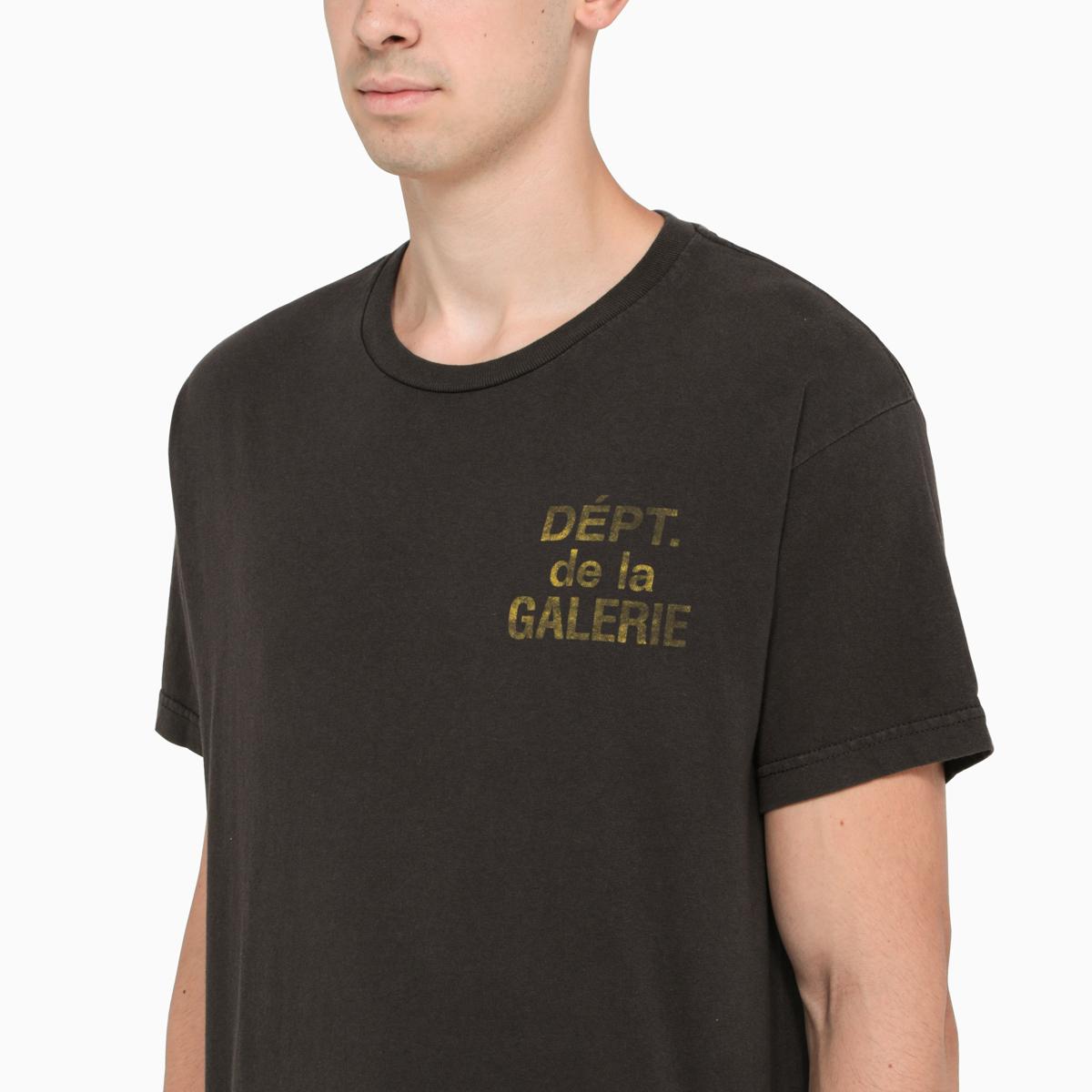 GALLERY DEPT. T-shirt With Yellow Logo Print in Black for Men | Lyst