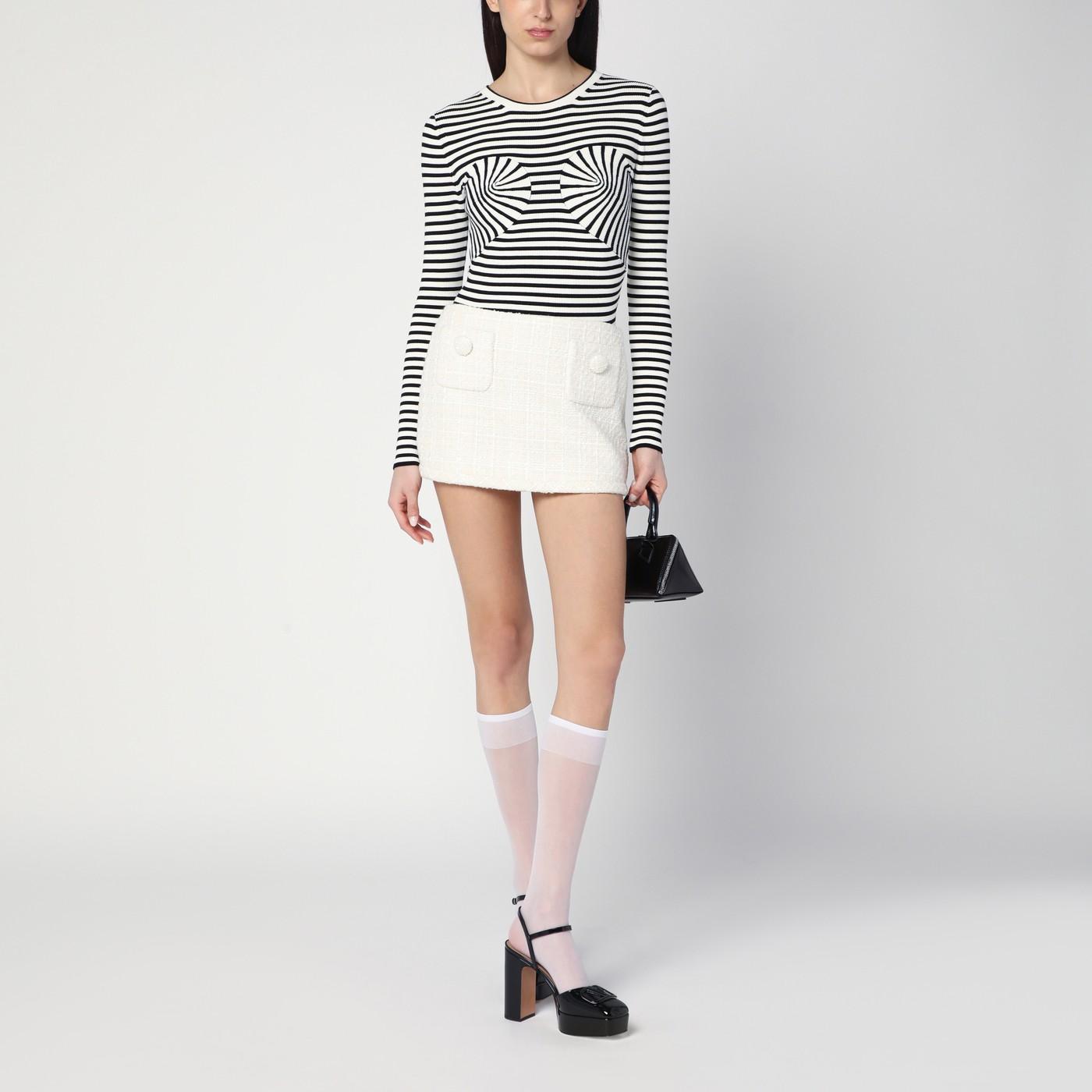 スカート Marc Jacobs Ivory textured tweed mini skirt Marc Jacobs Ivory Textured Tweed Mini Skirt in White | Lyst