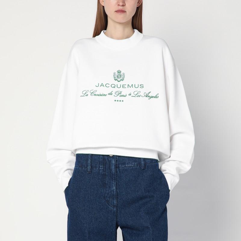 スウェット・トレーナー JACQUEMUS The Venice Logo Sweatshirt White JACQUEMUS The Venice Logo Sweatshirt White – MAISONDEFASHION.COM