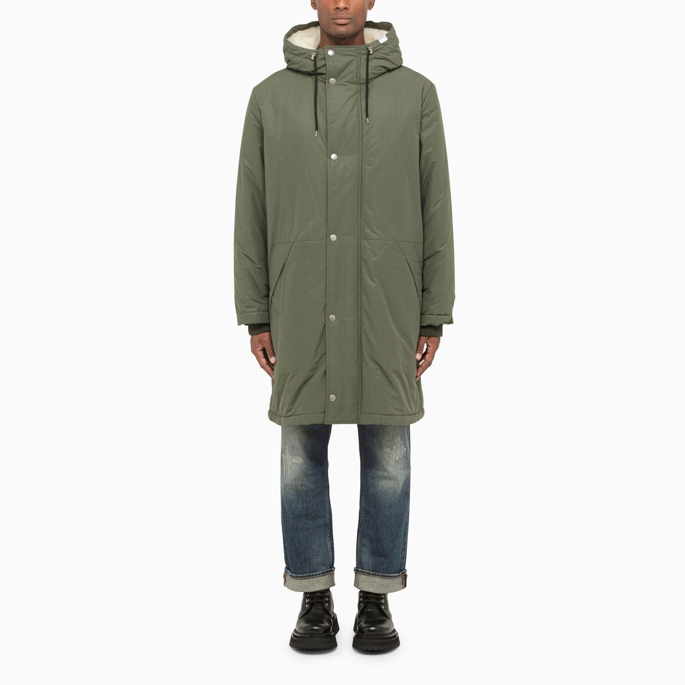 A.P.C. Military Parka Jacket With Hood in Green for Men | Lyst