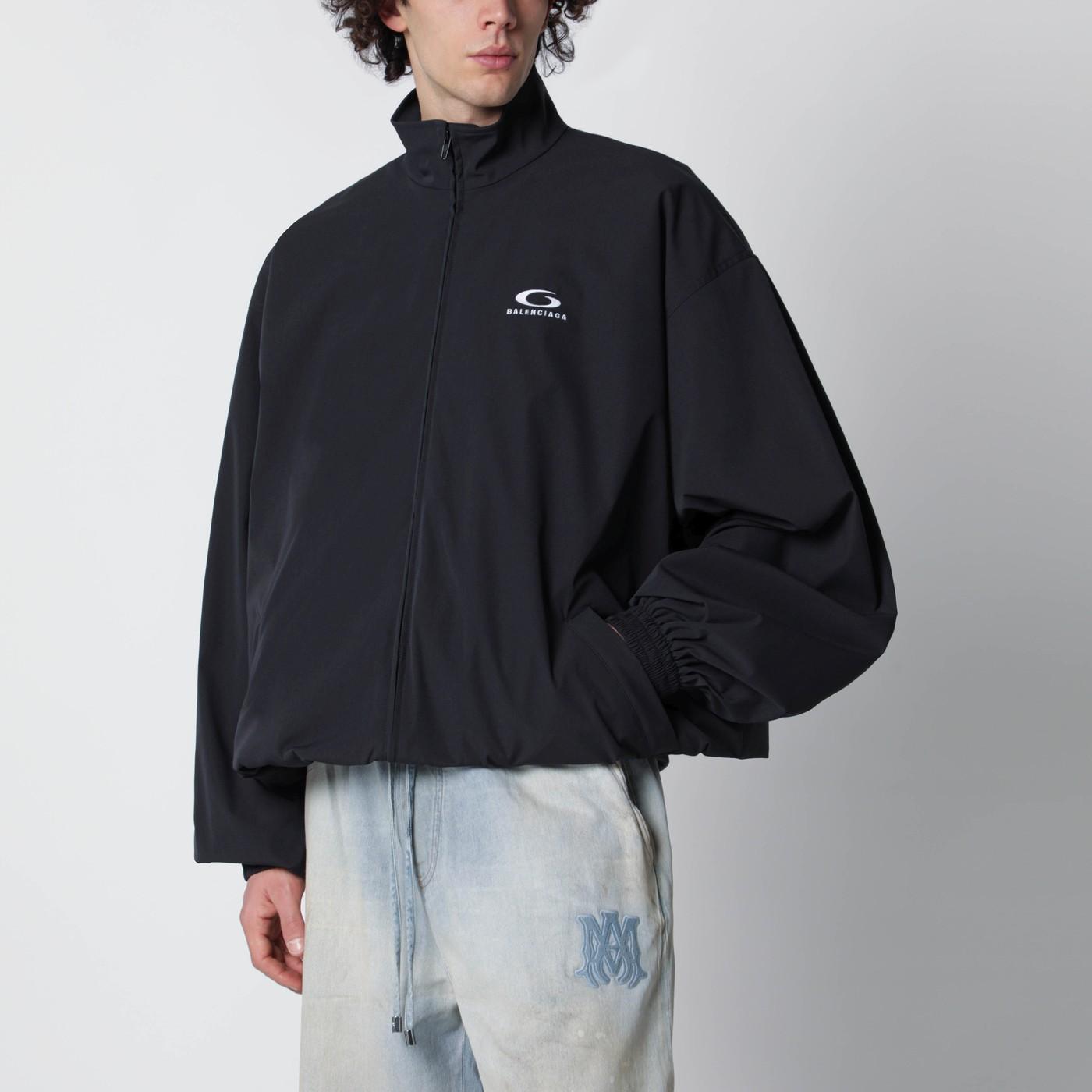 Balenciaga Washed Loop Sports Icon Zip Jacket in Black for Men | Lyst